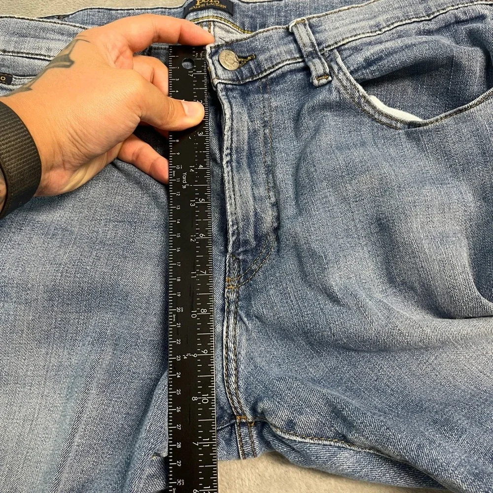 Polo Ralph Lauren Hampton Relaxed Straight Jeans Mens 35x30 Blue Medium Wash